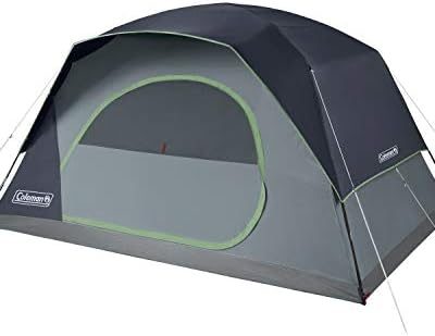 Coleman Skydome Camping Tent, 2/4/6/8 Person Family Dome Tent with 5 Minute Setup, Strong Frame can Withstand 35MPH Winds, Roomy Interior with Extra Storage Included