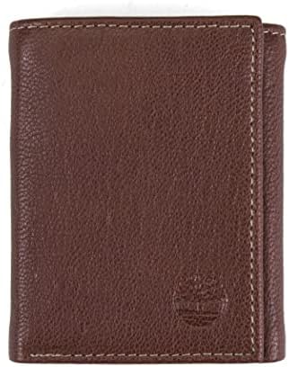 Timberland Men's Genuine Leather RFID Blocking Trifold Wallet